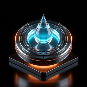 A water droplet stopped by a protective shield